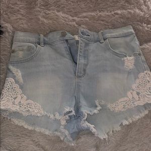 Light washed shorts